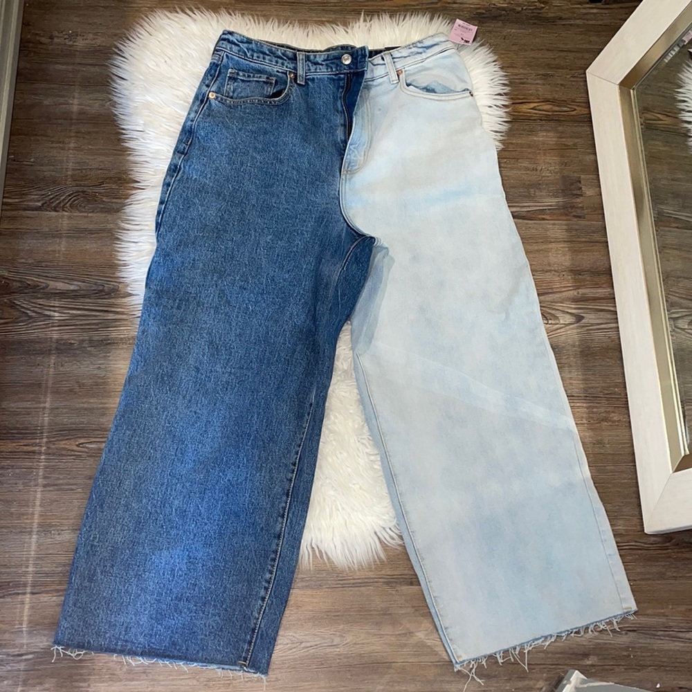 High rise Wide-Leg Ankle Jeans